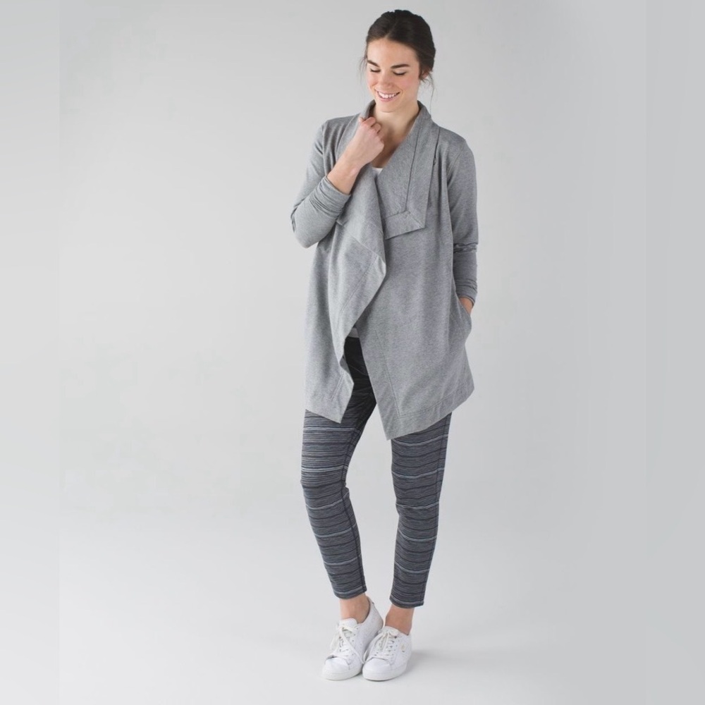 Lululemon Athletica Gray Waterfall Cardigan